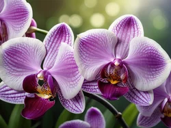 Storczyk, Kwiat, Purpurowa, Grafika, Orchidea