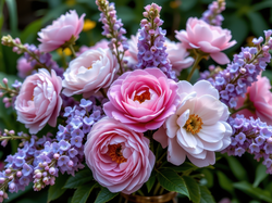 Kwiaty, Bukiet, Piwonie