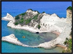 Laguna, Wybrzeże, Grecja, Klif