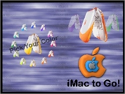 laptop, grafika, Apple, jabłko