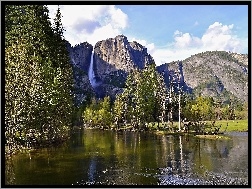 Stan Kalifornia, Rzeka, Las, Park Narodowy Yosemite, Stany Zjednoczone, Góry