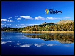 las, pejzaż, microsoft, Windows Vista, jezioro