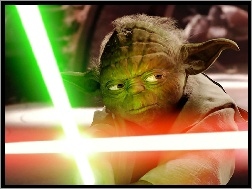 laser, Star Wars, Yoda, twarz