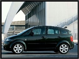 Audi A2, Zielone, Lewy Profil