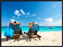 Leżaki, Plaża, Wakacje, Odpoczynek, Lato, Relax