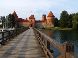 Jezioro, Litwa, Troki, Zamek w Trokach, Most