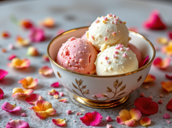 Płatki, Lody, Gałki, Kwiatów, Miseczka