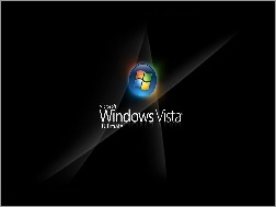 Logo, Vista, Windows, Czerń