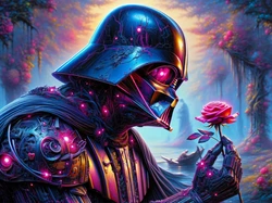 Grafika, Star Wars, Lord Darth Vader, Róża