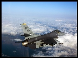 Lot, F-16, Myśliwiec, Chmury