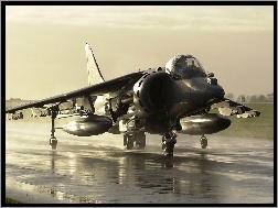 Lotnisko, Hawker Siddeley Harrier, Deszcz