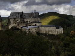 Vianden Castle, Zamek, Luksemburg