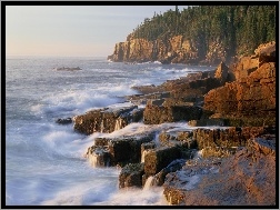 Maine, Klify, Morze, Acadia