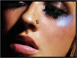 makijaż, twarz, Christina Aguilera