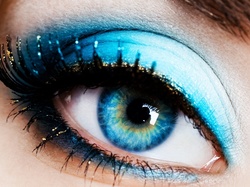 Oko, Makijaż, Niebieskie