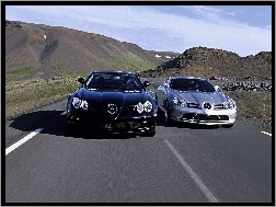 Srebrny, Czarny, Mercedesy SLR
