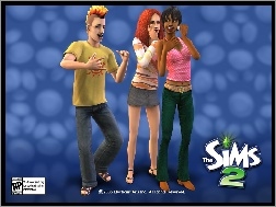 Mężczyzna, Dwie, The Sims 2, Kobiety