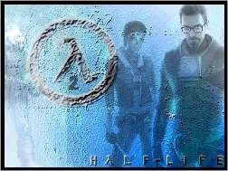 logo, mężczyzna, postać, Half Life 2, kobieta