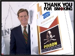 plakat, garnitur, uśmiech, papierosy, Thank You For Smoking, mężczyzna