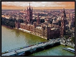 Miasta, Most, Big Ben, Londyn, Panorama