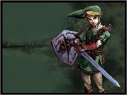 elf, miecz, postać, Legend Of Zelda, tarcza