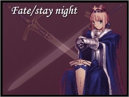 miecz, Fate Stay Night, napis, postać