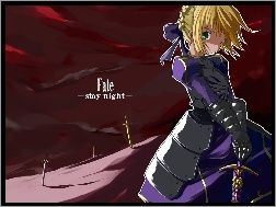 dziewczyna, Fate Stay Night, miecze