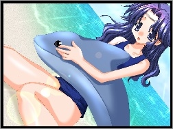 Miss Surfersparadise, delfin, kobieta
