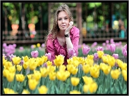 Tulipany, Młoda, Kobieta