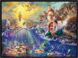 Morze, Disney, Thomas Kinkade, Mała Syrenka
