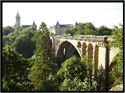 Most, Fragment, Parku, Zamek, Luksemburg, Pałac