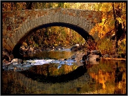 Rzeka, Most, Jesień