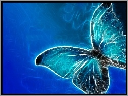 Niebieski, Motyl, Fraktal