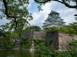 Brokatowy Zamek, Miasto Osaka, Japonia, Osaka-jo, Zamek Osaka, Mur