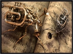 Muzyczne, Insekty, Nuty, Instrumenty