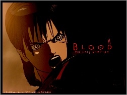 postać, napisy, krew, Blood The Last Vampire