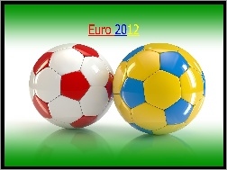 Narodowe, Piłki, Dwie, Euro 2012, Barwy
