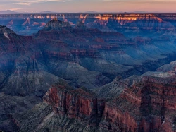 Stany Zjednoczone, Park Narodowy Wielkiego Kanionu, Grand Canyon National Park, Góry, Skały, Kanion, Arizona