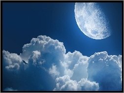Księżyc, Niebo, Chmury