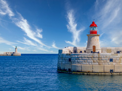 Niebo, Morze, Valletta, Malta, Latarnie morskie