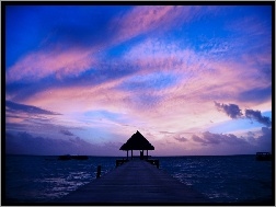Niebo, Ocean, Malediwy, Molo