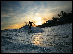 Niebo, Fala, Morze, Surfing