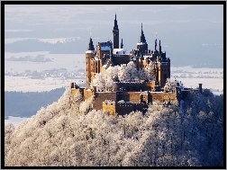 Niemcy, Zamek, Zima, Burg Hohenzollern