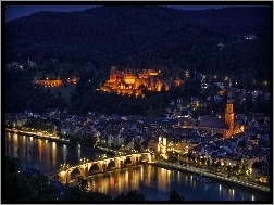 Noc, Heidelberg, Panorama, Niemcy