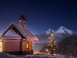 Noc, Góry, Zima, Kościół