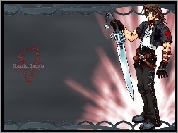 nóż, mężczyzna, postać, Kingdom Hearts, rewolwer