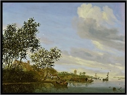 Obraz, van Ruysdael, Salomon, Przy Promie