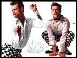 obroża, Jim Carrey, biała koszula