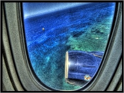 Morze, Okno, Samolot