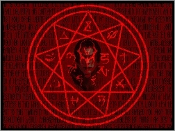 twarz, gwiazda, logo, Legacy Of Kain Soul Reaver, okrąg